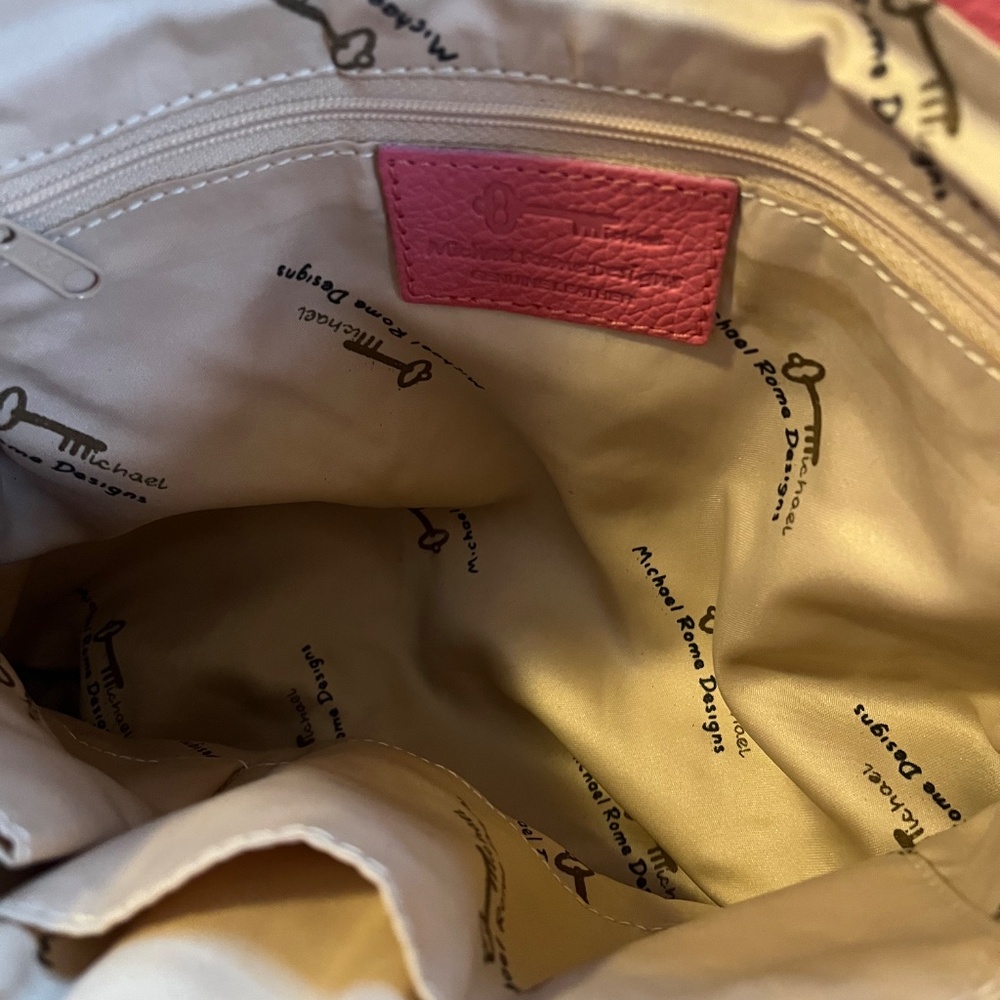 Michael Rome Designs Pink Leather Satchel - Picture 5 of 8